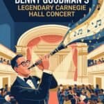 Benny Goodman Carnegie Hall Concert: Setlist, Sound, and Lasting Impact A musician in a tuxedo plays clarinet at a concert hall with an audience watching.