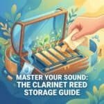 Clarinet Reed Storage Case Guide: Materials, Humidity, Capacity and Care Optimized for clarinet, reed storage, musical accessories, eco-friendly, musical instrument organization.