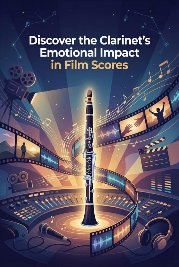 Clarinet in Film: Recording, Editing, and Emotional Power in Movie Scores 1 Clarinet film score, emotional impact, cinematic music, film scoring, soundtrack production, music for movies, orchestral score, film music analysis, soundtrack development, music industry.