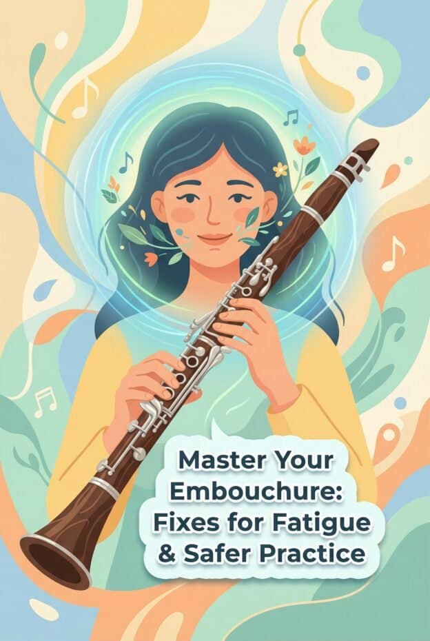 Clarinet Embouchure Fatigue: Causes, Fixes, and Safer Practice Strategies 1 A woman with a bassoon, demonstrating tips for safe and effective embouchure practice to prevent fatigue and improve performance.