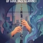 Clarinet in Cool Jazz: Tone, History, Technique & Essential Recordings High-quality jazz clarinet with musical notes, music stand, and jazz instruments in the background. Perfect for music enthusiasts, jazz musicians, or clarinet lovers.
