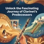 Ancient Clarinet Predecessors: From Memet and Aulos to Chalumeau and Clarinet Elegant clarinet, musical notes, and classical architecture illustrate a rich history of clarinet music and its performers.
