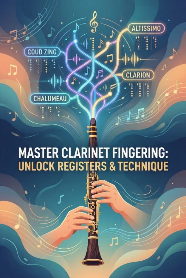 Martin Freres Clarinet Fingering Chart: Complete Guide to Registers & Technique 1 Detailed guide on clarinet fingering, unlocking registers and technique for advanced players. Learn about tone production, finger placement, and musical scales to improve your clarinet skills.