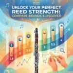 Clarinet Reed Strength by Brand: Comparison, Data & Selection Guide Music reed strength comparison analysis for brand selection, featuring a musical instrument and graphical data.
