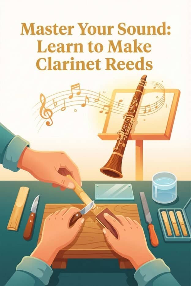 Handcrafting high-quality clarinet reeds for musicians to improve sound and performance. Expert craftsmanship in reed making at Martin Freres Company.