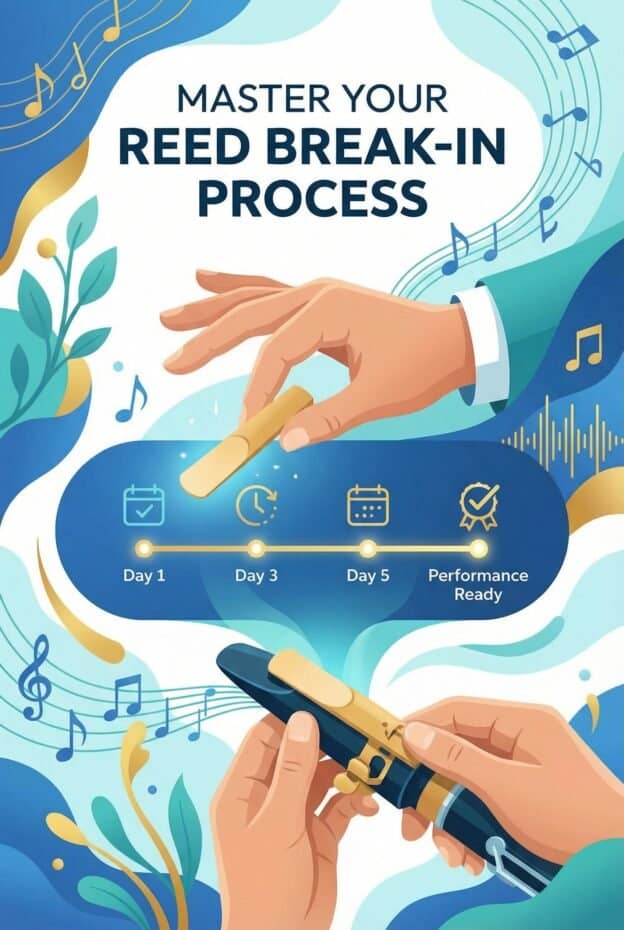 Clarinet Reed Break-In: Exact Timelines, Techniques, and Mouthpiece Tips 1 High-quality reed manufacturing and processing for musical instruments. Discover our step-by-step reed mastering process for optimal performance and sound quality.