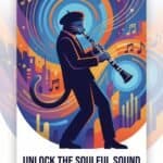 Clarinet in Hard Bop: History, Tone, Technique & Essential Recordings Colorful jazz clarinet artwork emphasizing hard bop sound, city nightlife, and soulful music.