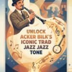 Acker Bilk: Trad Jazz Clarinet Icon, Tone, and Technique Historical jazz band performer playing clarinet at a vibrant music event, capturing classic jazz style and lively atmosphere.
