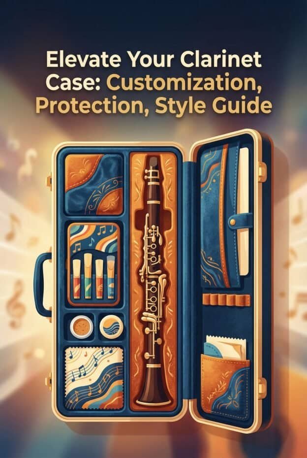 High-quality clarinet case with customizable compartments, protective features, and stylish design, ideal for musicians seeking durable and personalized instrument storage solutions.