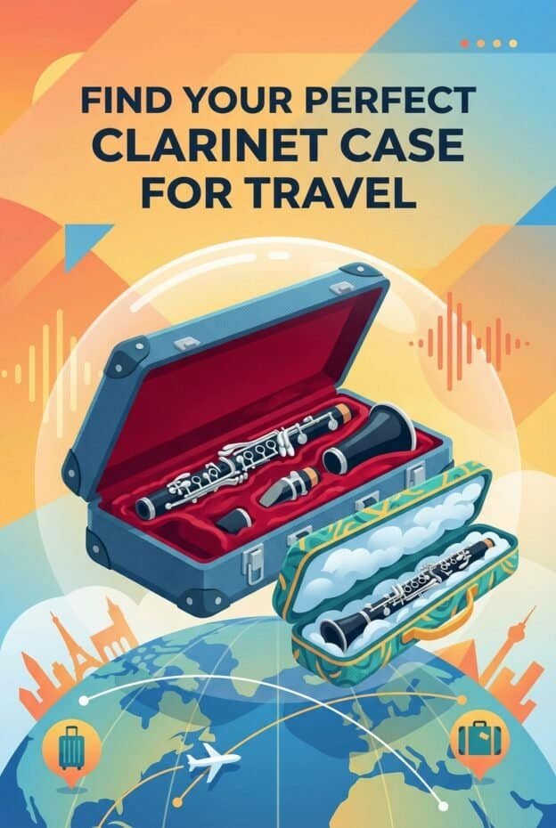 High-quality clarinet travel case with protective interior.