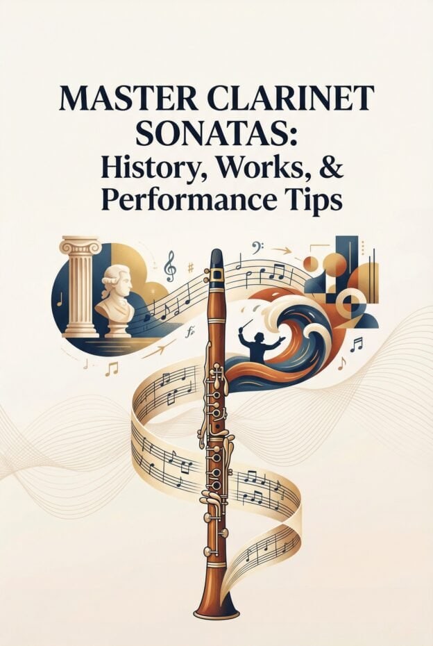 Clarinet Sonatas: History, Key Works and Practical Interpretation Tips 1 High-quality master clarinet sonatas cover history, performance tips, and techniques for musicians. Ideal for clarinet players seeking expert knowledge and performance guidance in classical music.