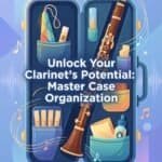 Clarinet Case Accessory Pockets: What To Store, Organize & Maintain Custom clarinet master case with organized compartments for accessories, enhancingclarinet playing experience, from Martin Freres.