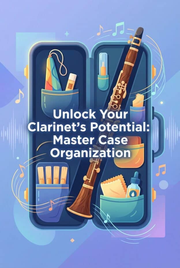 Clarinet Case Accessory Pockets: What To Store, Organize & Maintain 1 Custom clarinet master case with organized compartments for accessories, enhancingclarinet playing experience, from Martin Freres.