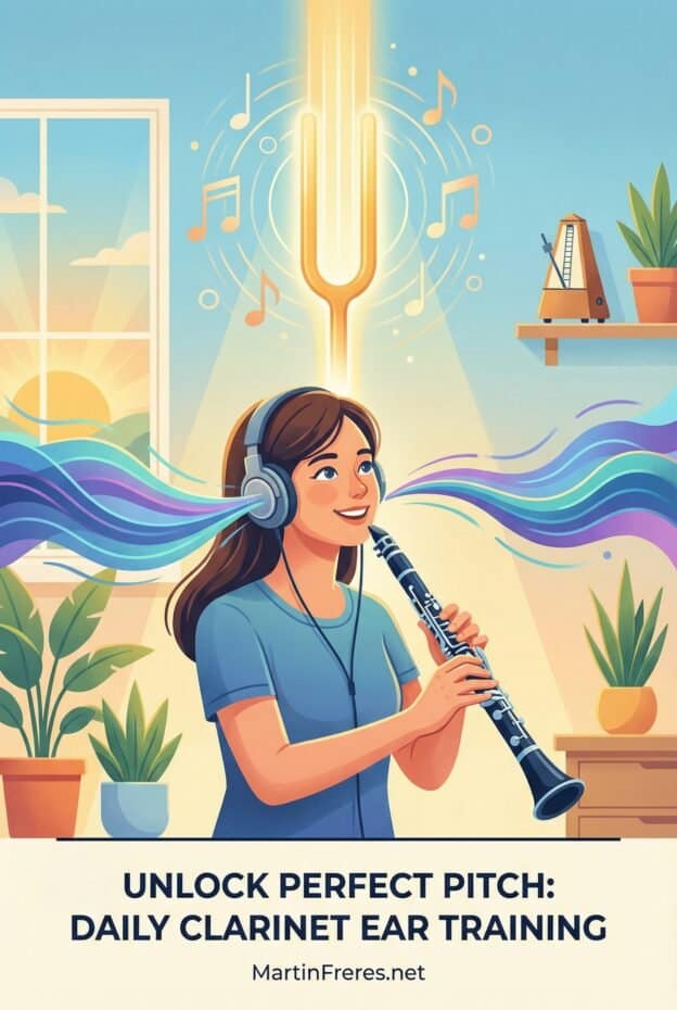 Highly detailed clarinet with professional sound quality for daily ear training and perfect pitch development at Martin Freres.