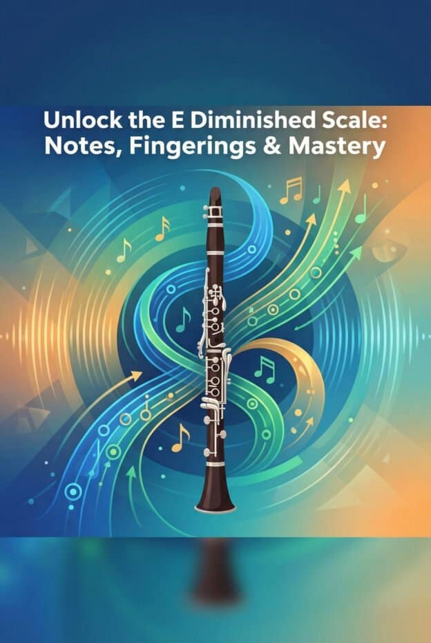 E Half-Whole Diminished Scale on Clarinet: Notes, Fingerings & Use 1 High-quality clarinet instrument with focus on mastering notes, fingerings, and music theory for advanced performers. Perfect for musicians looking to improve their wind instrument skills.