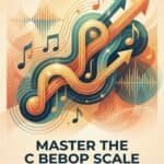 C Bebop Major Scale on Clarinet: Notes, Fingerings & Practice Guide Wide-angle image showcasing musical notes, sound waves, and upward arrows symbolizing musical mastery and growth, ideal for Martin Freres Company’s branding.