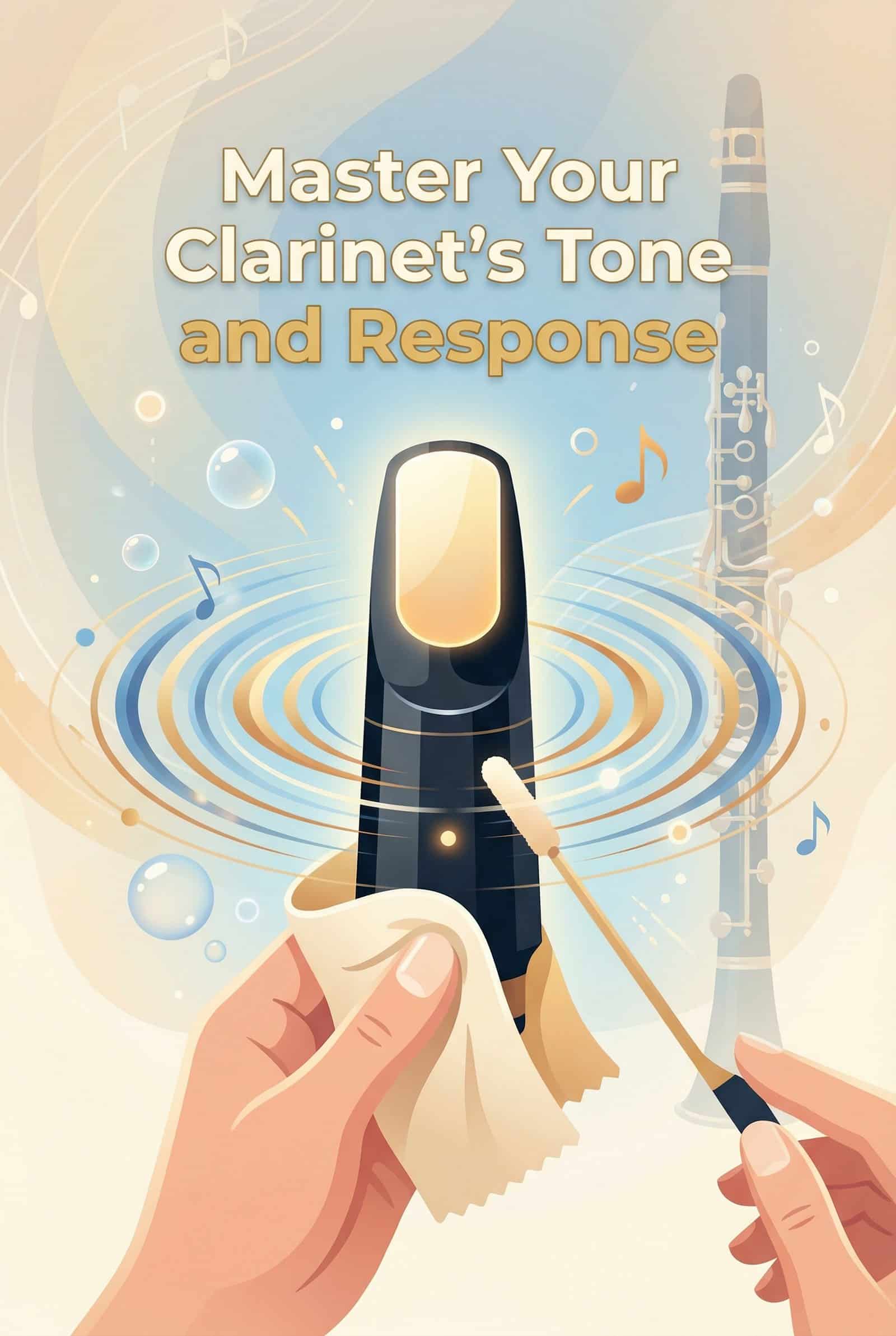 Clarinet mouthpiece table finish for tone and control