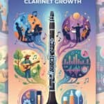 Clarinet Players' Musical Influences: Genres, Gear, And Growth High-quality clarinet with musical scenes and accessories for professional sound.