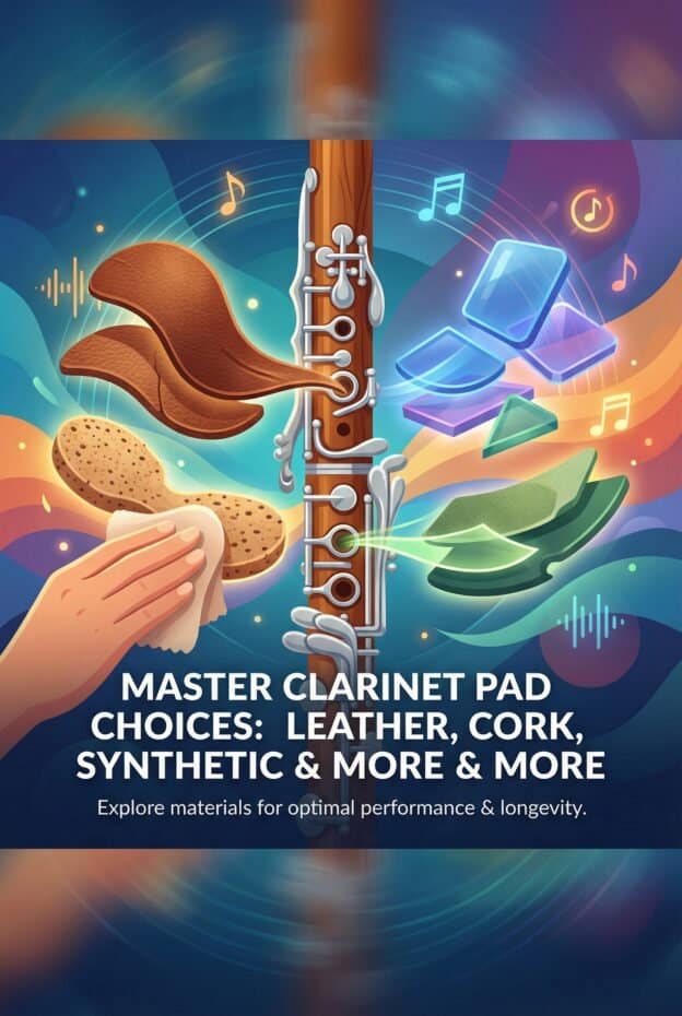 Clarinet Pad Materials: Leather, Cork, Synthetic and Tenon Alternatives Compared 1 Clarinet Pad Materials: Leather, Cork, Synthetic and Tenon Alternatives Compared