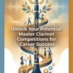 Clarinet Competitions: Complete Guide to Events, Preparation, and Career Impact A vibrant illustration highlighting mastery in clarinet playing, symbolizing skill development, music competitions, and career success for clarinet enthusiasts and musicians.