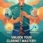Clarinet practice, reeds, technique, maintenance, music skills, musical instrument, performance tips, learning clarinet, woodwind instruments, musical mastery, music education, beginner to advanced clarinet, play clarinet, improve clarinet skills, music practice routine, clarinet techniques, reed care, instrument maintenance, musical performance development, woodwind mastery.