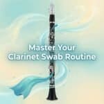 Clarinet Swab Guide: Why, When, and How To Swab Your Clarinet High-quality clarinet swab with water splash design, ideal for cleaning and maintenance. Perfect for clarinet players seeking professional accessories for instrument care.