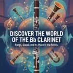 Bb Clarinet: Range, Sound, and Its Place in the Clarinet Family High-quality Bb clarinet for musicians, showcasing range, sound, and family heritage. Explore the world of clarinet craftsmanship by Martin Freres.